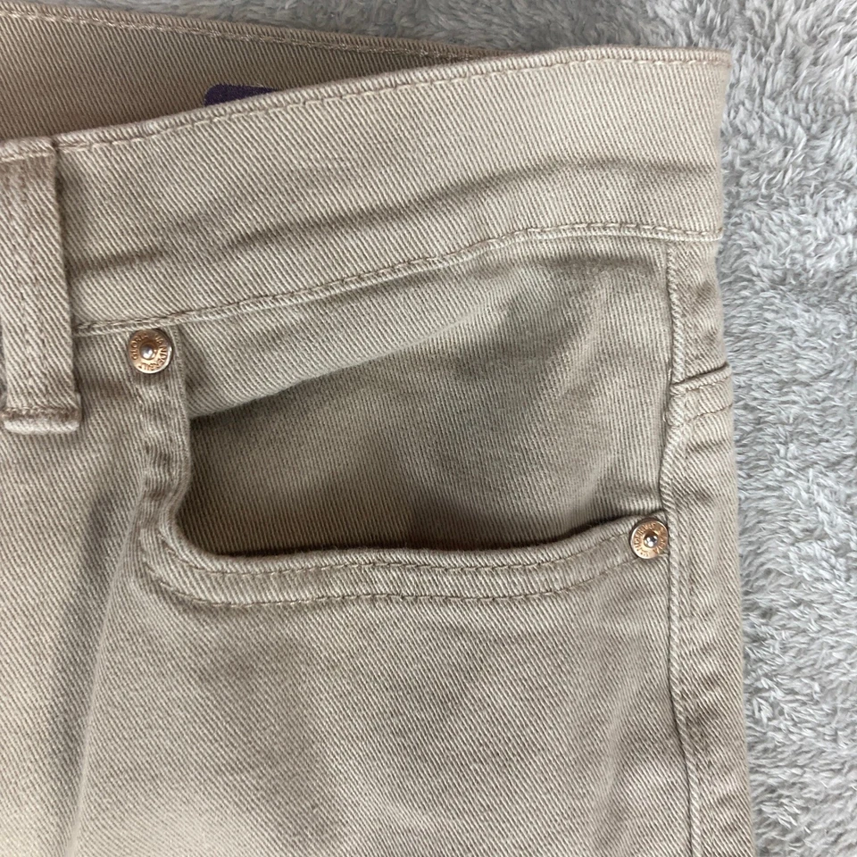 Pantalones de mezclilla para mujer Gloria Vanderbilt Amanda talla 14 beige pierna recta mezcla de algodón Foto 4 de 4
