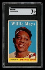 1958 Topps Set-Break #  5 Willie Mays SGC 7 NM
