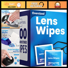 Pre-Moistened Eyeglass Lens Cleaning Wipes - 600 Individually Wrapped, Scratch-F
