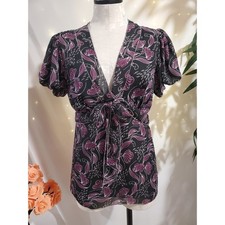 Vtg 90s Y2K NWT Max Studio Sheer Floral Babyd...