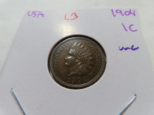 L3 USA 1903 Indian Head Small Cent UNC