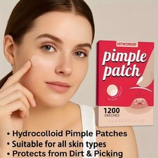 Hydrogel Acne Patches - 1200pcs, Packaging 10.3 7.3cm 4.1 2.9in Waterproof