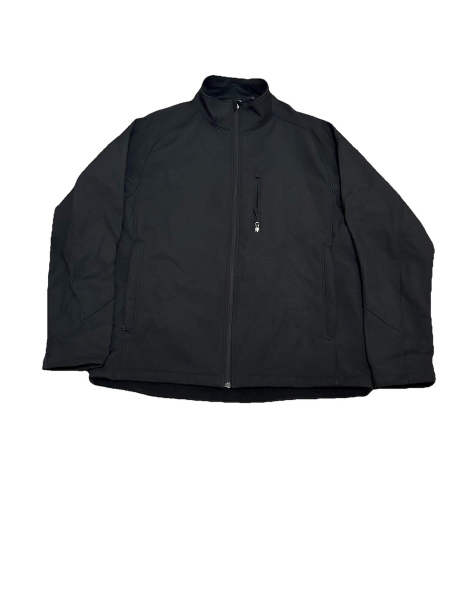 Kirkland Signature Men's Size Large Soft Shell Jacket Black Full Zip Euc