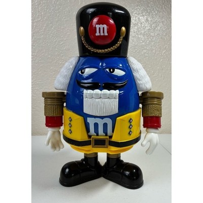 M&Ms Blue Character Nutcracker Candy Dispenser Holiday Christmas Collectible