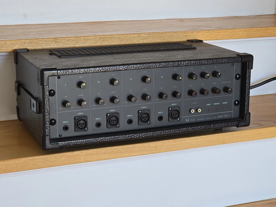 TOA Amplifier Model MX-101 4 Channel Power Mixer AMP Live Music Band Works Great - Image 2 of 4