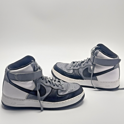 Nike Air Force 1 High By You Custom Grey Black White Mens 11.5 | eBay