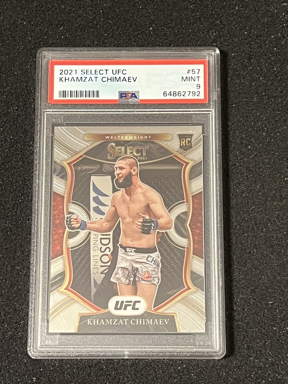 Khamzat Chimaev 2021 Panini UFC Select Concourse Rookie PSA 9 #57