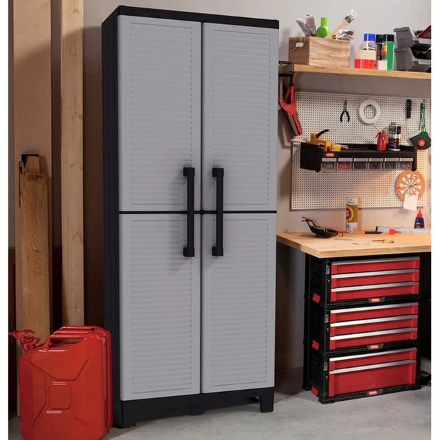 Ameriwood Home Utility Storage Cabinet 36 White Organizer Garage