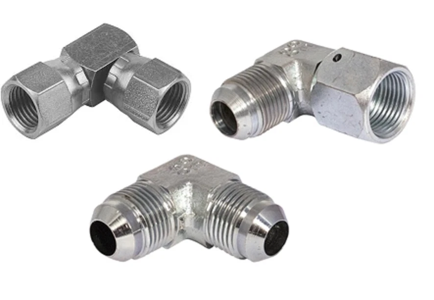JIC Hydraulic 90 Degree Coupling Hydraulic Adaptor Connector F/F M/F M/M