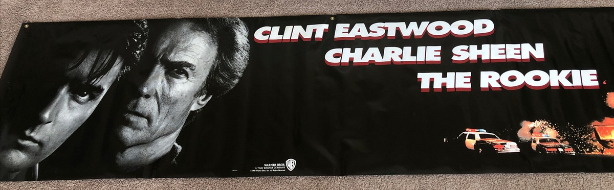 THE ROOKIE Original Theater Banner (135” X 34.5”) - 1990 - CLINT