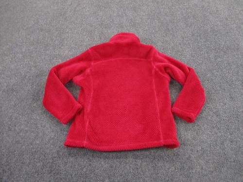 Patagonia Jacket Girls S 7 8 Red Fleece Sweater Snap T Fleece Outdoor Coat Youth - Picture 9 of 10