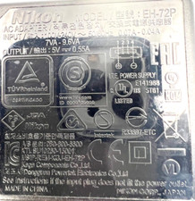 Nikon EH-72P Charging AC Adapter USB Cable for Nikon Coolpix 5V DC 0.55A Tested