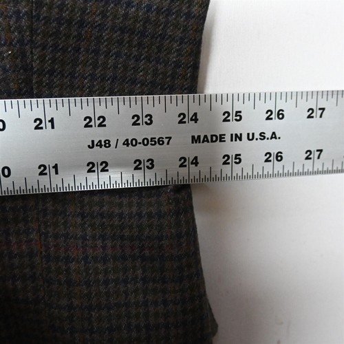 Vtg Bill Blass 48R Houndstooth Flannel Tweed Wool Blazer Jacket Sport Coat - Picture 8 of 12
