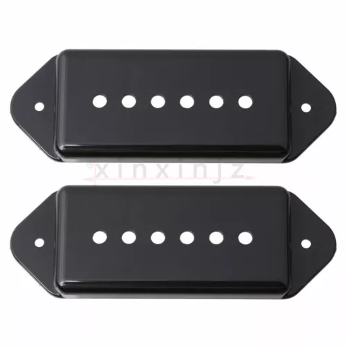 2PCS Black P-90 P90 Pickup Dogear Cover 50mm+52mm for Gibson