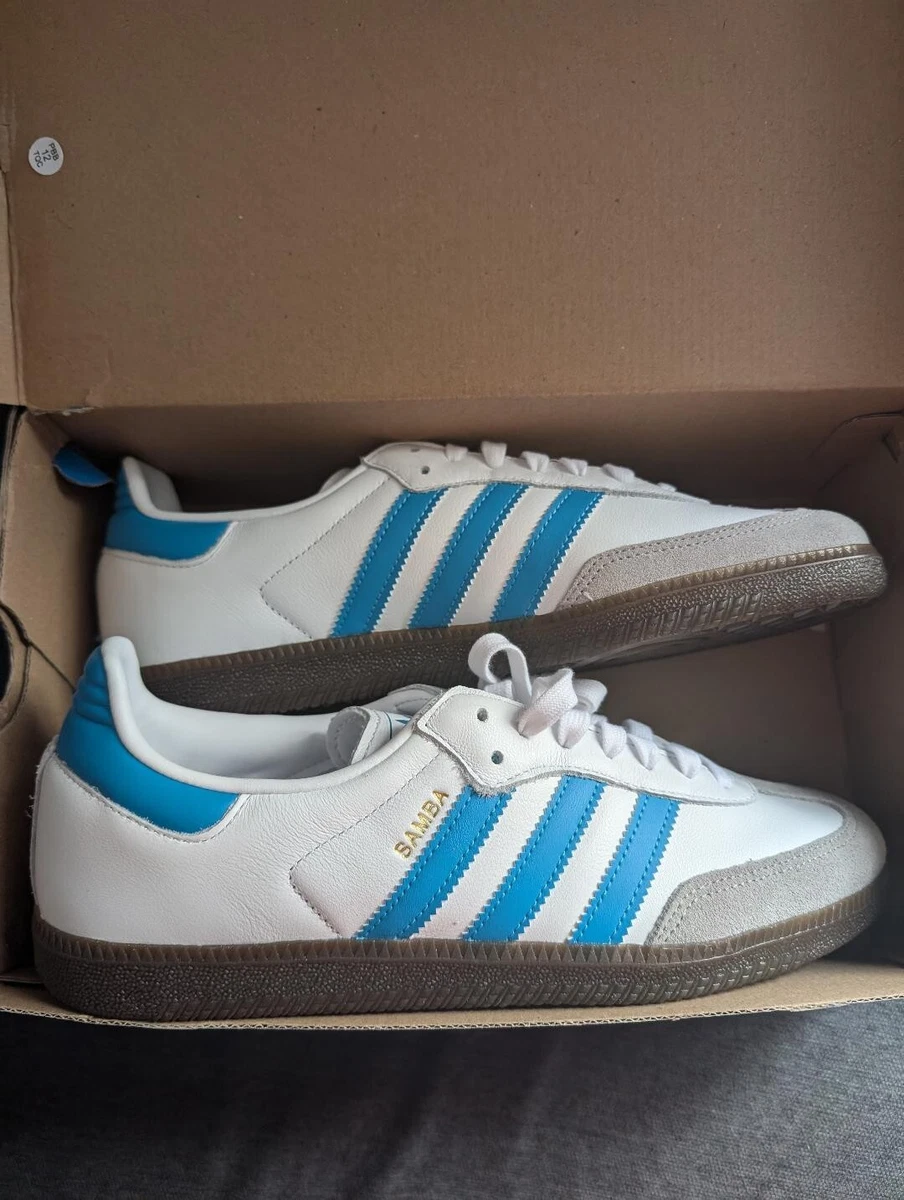Adidas Samba OG White Shock Cyan Gum for sale | eBay