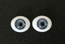 Solid glass eyes oval flat back 18mm for Reborns,Ooaks and other crafts