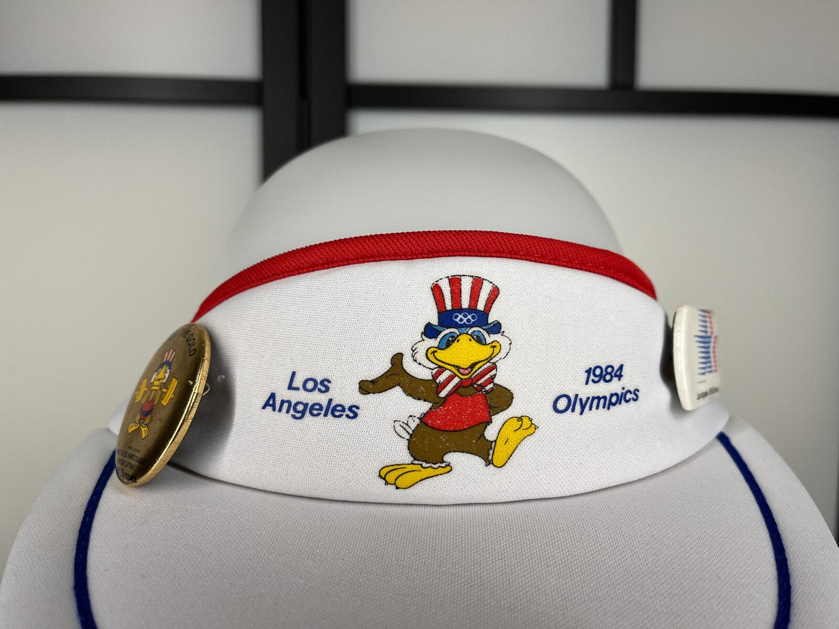 Atlanta 1996 Olympics Visor Hat Adjustable 8 Pins LA 1984