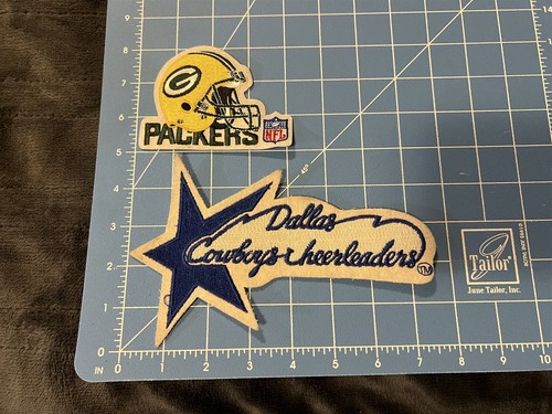 #1 VINTAGE PATCH LOT DALLAS COWBOY CHEERLEADERS & GREEN BAY PACKERS PATCHES