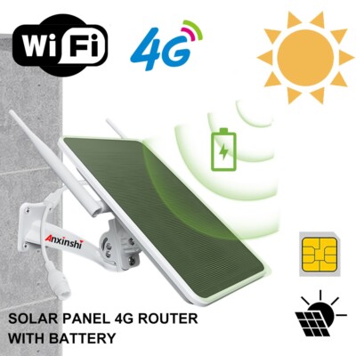Waterproof Multi-band 4G SIM Card Router WiFi  Solar Panel in 4*18650 Battery