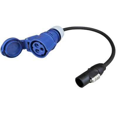 Powercon TRUE1 Stecker 3-Pol CEE Netzkabel 0,5m 3x1,5mm² H07RN-F Adapterkabel 