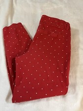 Old Navy Pixie Pants Womens Size 8 Reg Red White Polka Dot Career Slim