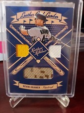 2019 Panini Leather & Lumber and Triple Relics Blue Kevin Kramer Rookie RC