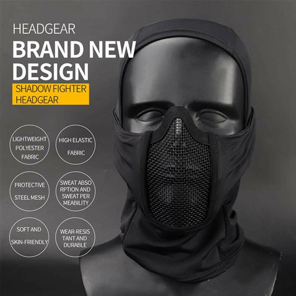 Balaclava Mesh Face Mask – Tactical Airsoft Protective Mask With Steel Mesh, Ninja Style Hood