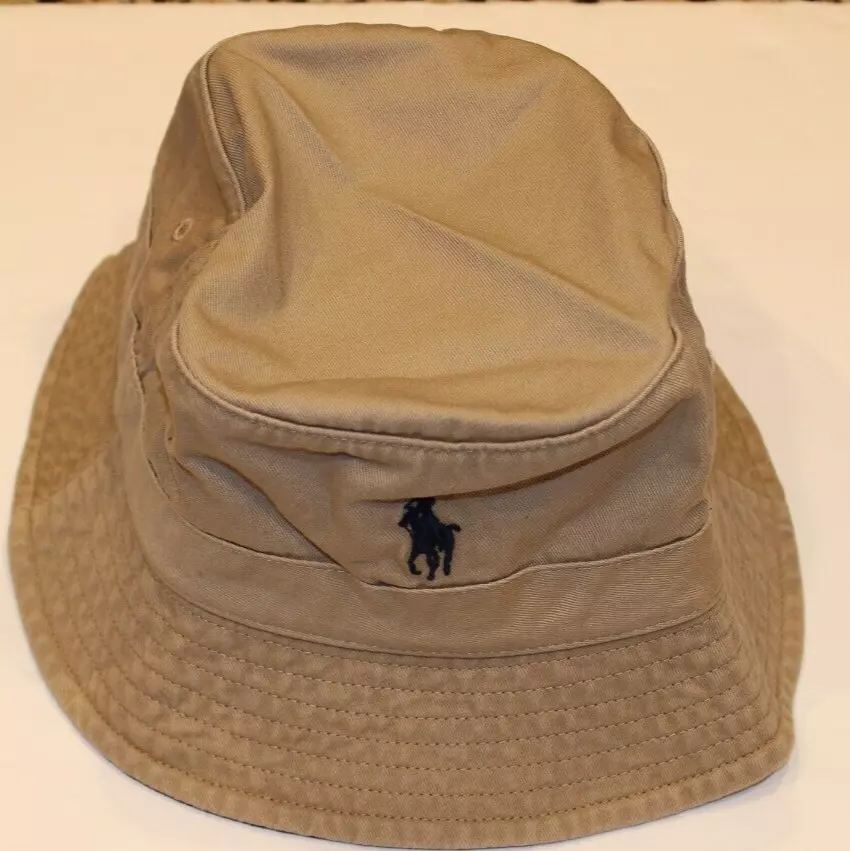 New Polo Ralph Lauren Men's Chino Bucket Hat Luxury Beige Size S/M