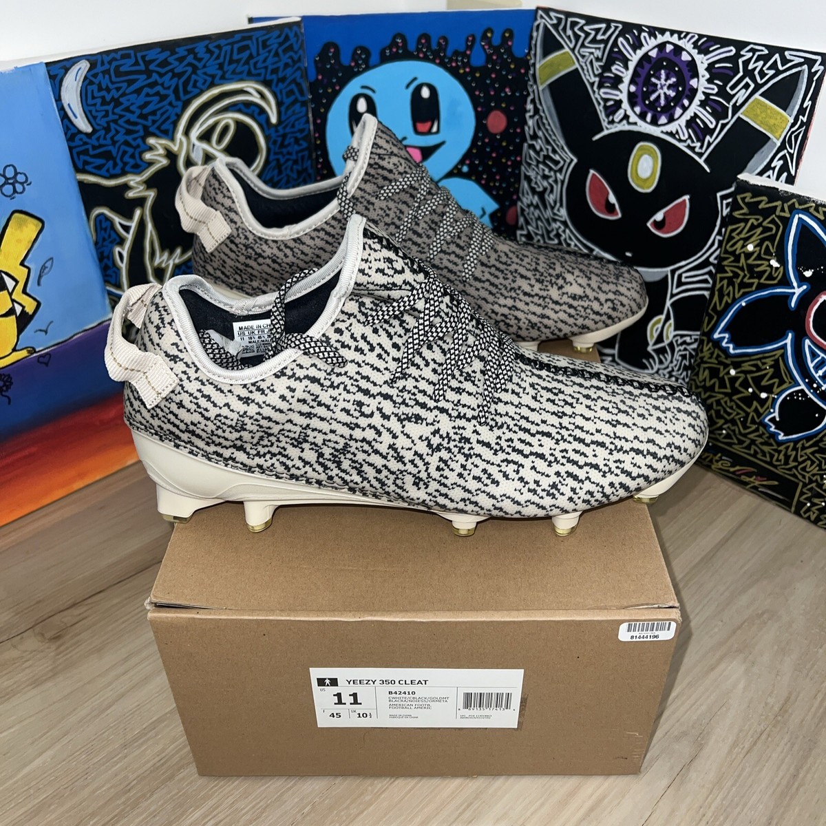 yeezy zebra cleats