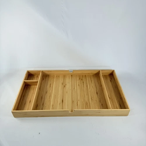 Ikea ELLOVEN Monitor Stand with Drawer White Steel Bamboo 504.747.70 New In Box