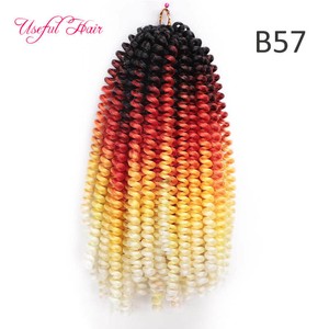ombre 5pcs braids marley bouncy twist extension crochet blonde short spring hair