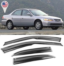 4 Pcs 3d Out-channel Window Visor Sun Vent Rain Wind Guard For 98-02 Accord 4d