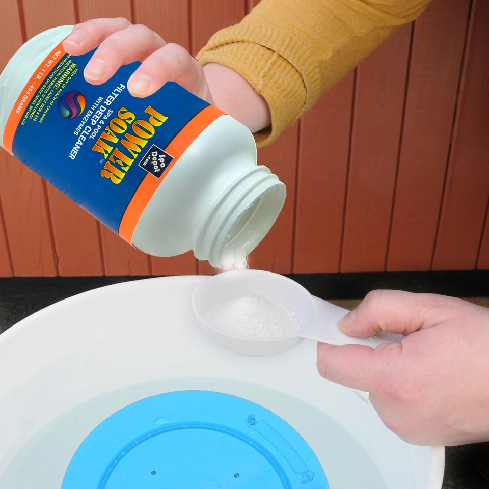 Power Soak Hot Tub Filter Cartridge Cleaner for Spa & Pool - 2 x 1 lb bottles - Image 2 of 4