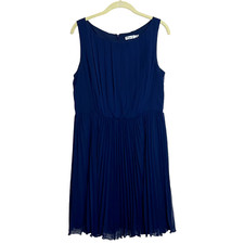 Eliza J Womens Dress Size 12 Fitted Bodice Pleated Full Skirt Blue Sleeveless