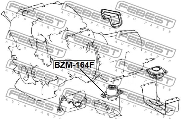 BZM-164F FEBEST Engine Mounting for MERCEDES-BENZ