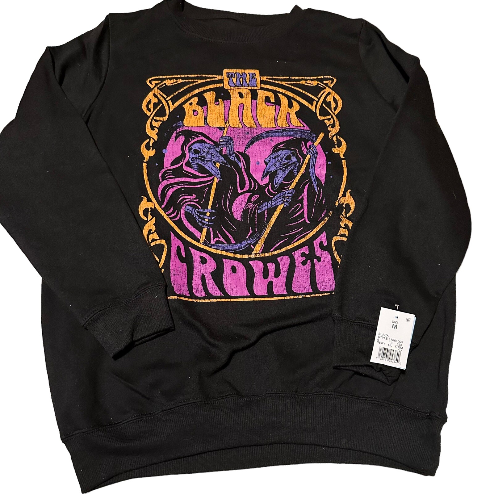 The Black Crowes Womens Medium Crew Neck Sweatshirt Black | eBay
