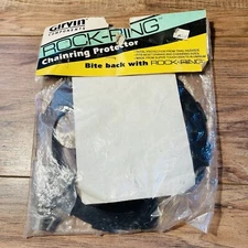 NOS Girvin Rock Ring Bash Guard Chainring Protector 110BCD Black Aluminum