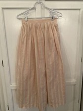 Vtg Herman Geist Pink Stripe Skirt 100 Cotton Sz 4 Cottagecore Prairie Farm
