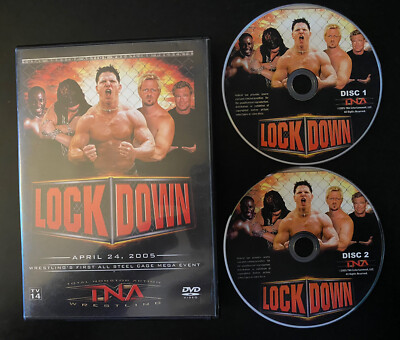 TNA Lockdown 2005 2-Disc DVD Set! Great Condition Tested AJ Styles Vs Abyss
