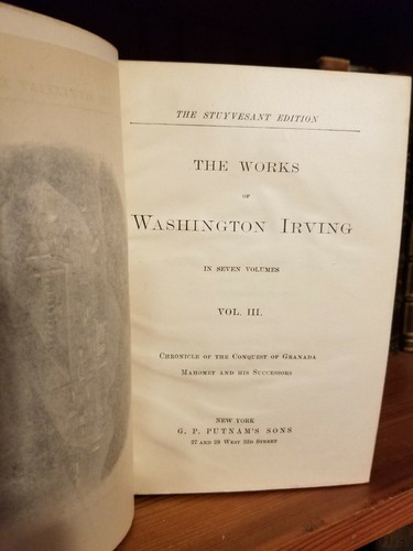 IRVING'S WORKS printed 1849 (5 of 7 volumes containing 10 works) antique books - Picture 4 of 10