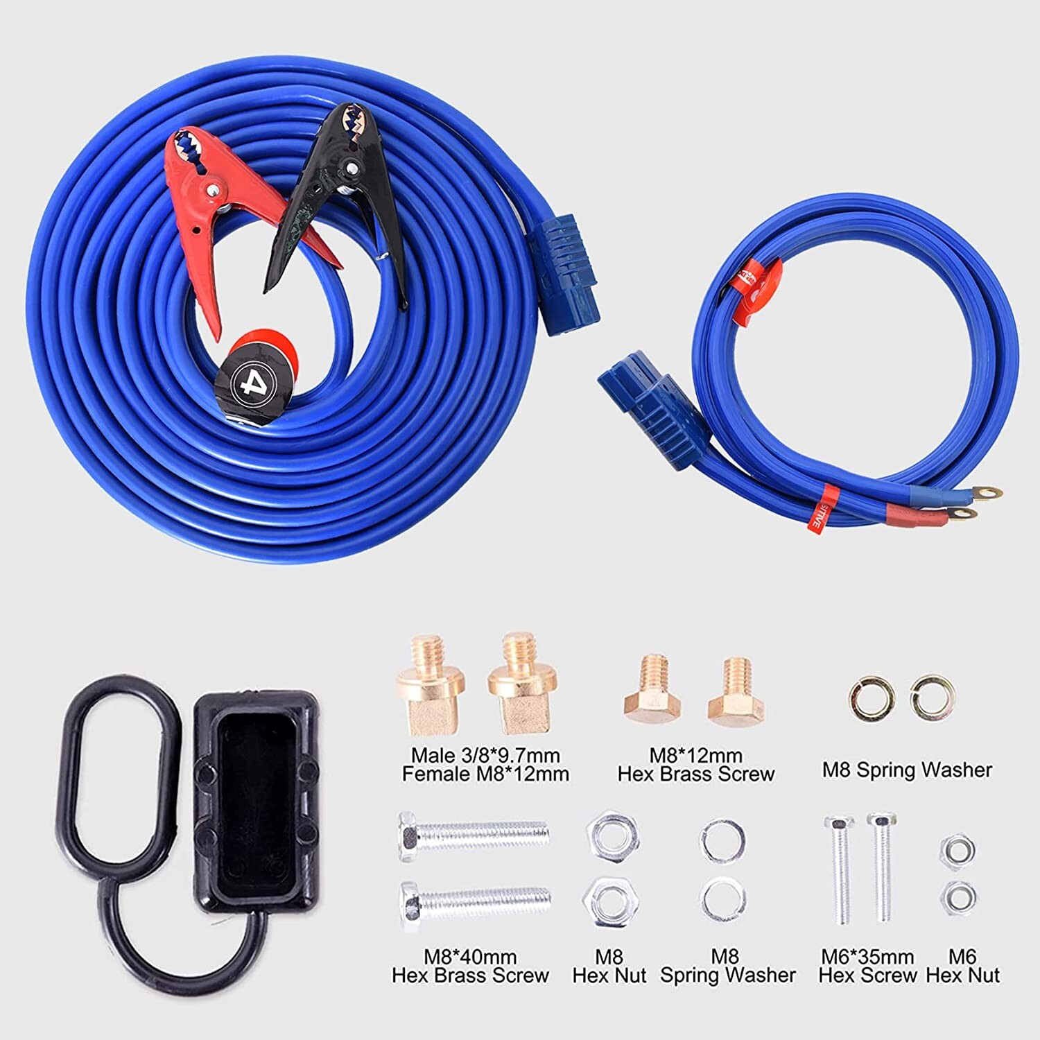 1 Gauge 30 Feet Jumper Cables + Clamps 600 Amp Heavy Duty For Car SUV