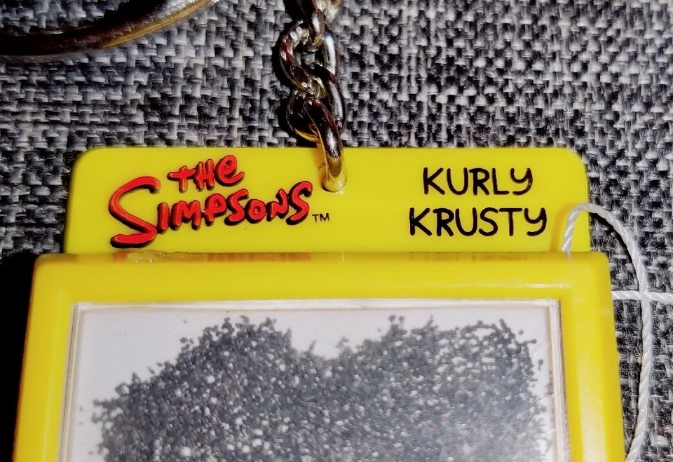 RARO Os Simpsons Kurly Krusty o Palhaço Brinquedo Magnético Chaveiro Clipe Vintage 2003 - Imagem 2 de 3