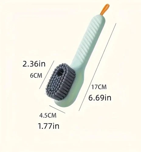 Shoes Cleaning Brush with Small Liquids Dispenser All-purpose Laundry Brush UK - Picture 3 of 10