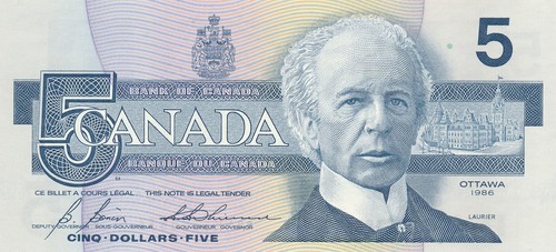 Canada 5 Dollars 1986 BC56ci ANH3388833 2 Digit Radar Note! - Choice UNC - Picture 2 of 2