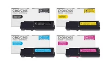 VersaLink C400 C405 Toner Set (4-Pack BK/C/M/Y) Replacement for Xerox 106R035...