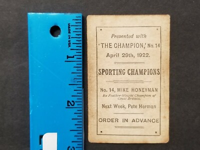 1922-23 THE CHAMPION SPORTING CHAMPIONS #14 MIKE HONEYMAN VG-EX
