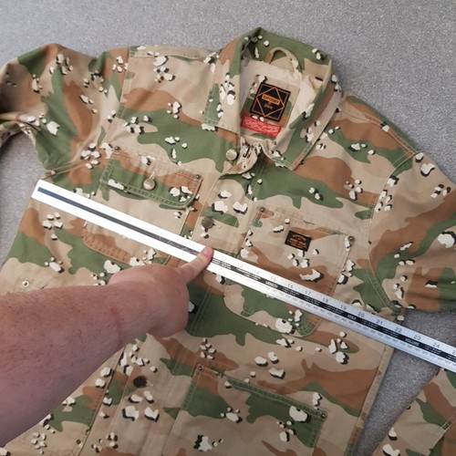 Superdry Uomo Giacca Media Verde Marrone Beige Mimetica Utility Militare Esercito Campo - Foto 5 di 10