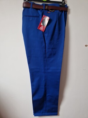 Faithful Club Oko Tex Arbeitshose blau mit Gürtel 112 cm B44 Regular 