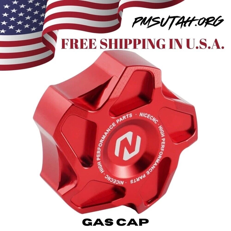 CNC Gas Cap 2014-2015 Polaris Scrambler XP 850 Fuel Petrol Tank Lid Aluminum Red - Image 3 of 4
