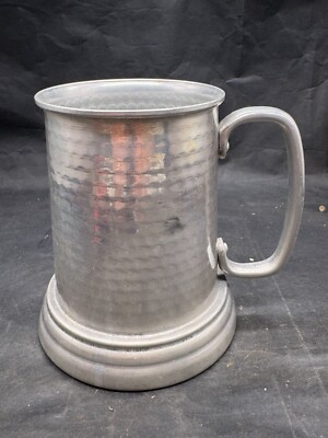 VINTAGE ZINN GEHÄMMERT MUSTER TRINK ALE BIERKRUG KRUG BECHER